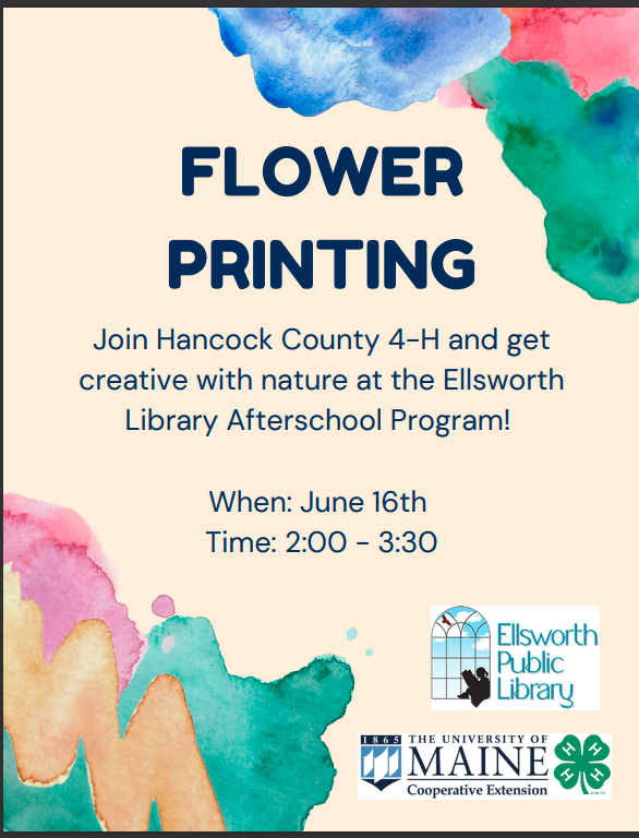 After School Program - 4-H: Flower Printing