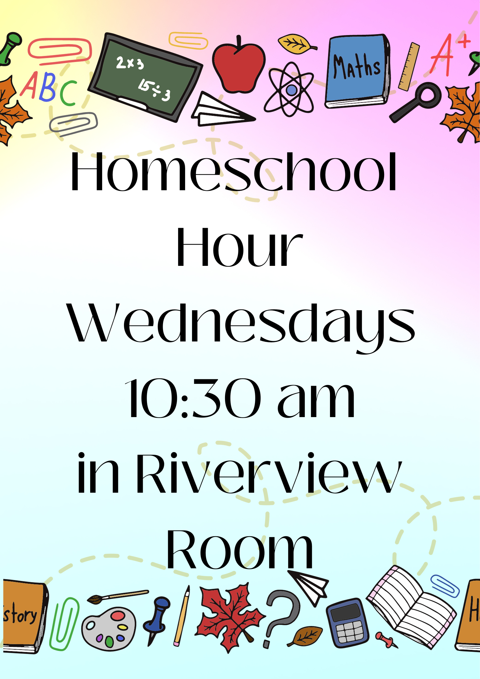 Homeschool Hour *CANCELED FOR THANKSGIVING WEEK*