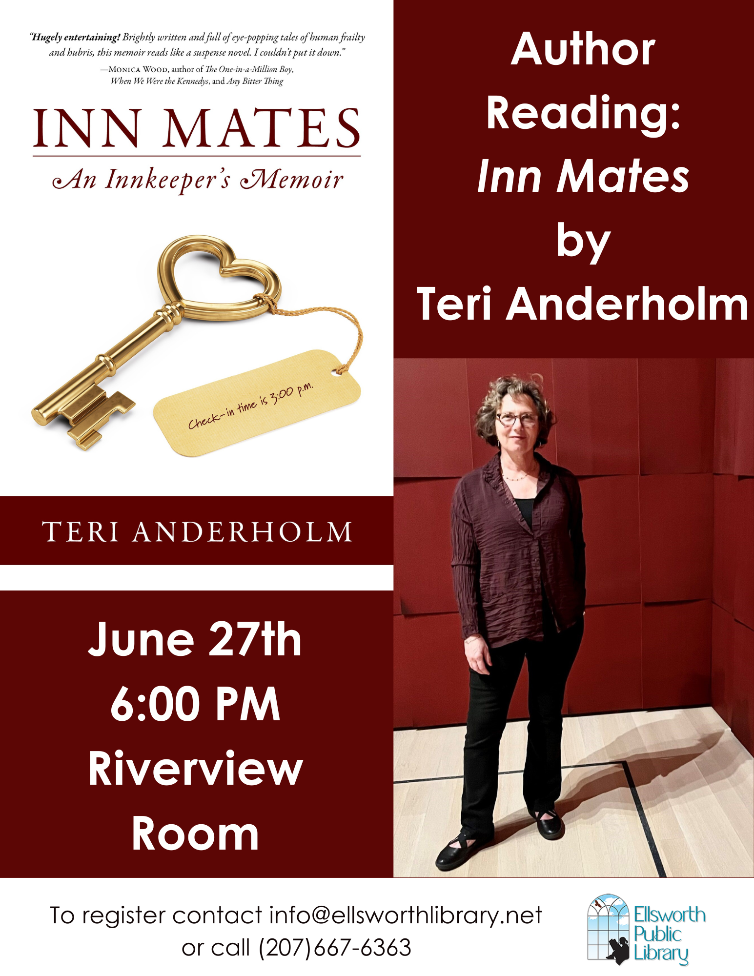 Author Talk: Teri Anderholm "Inn Mates" (2023)